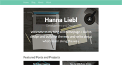 Desktop Screenshot of hannaliebl.com